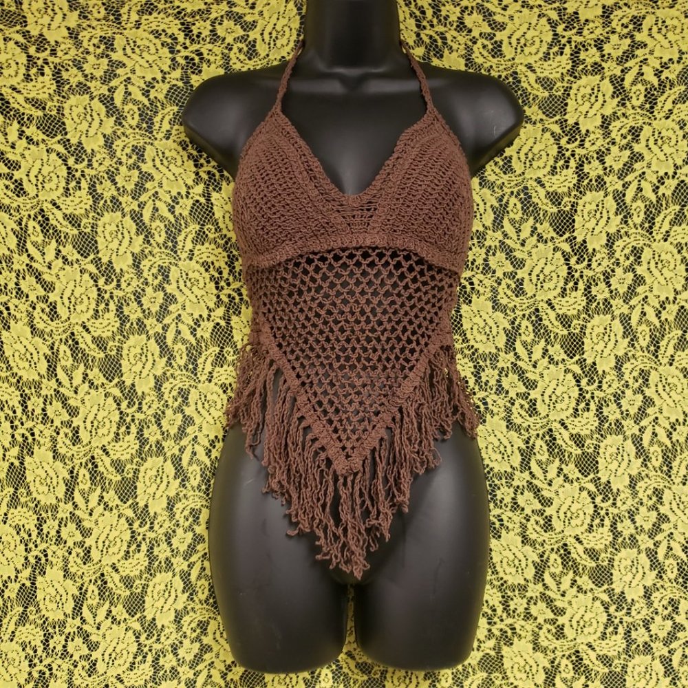 Crochet Boho Festival Halter Top Sans Souci